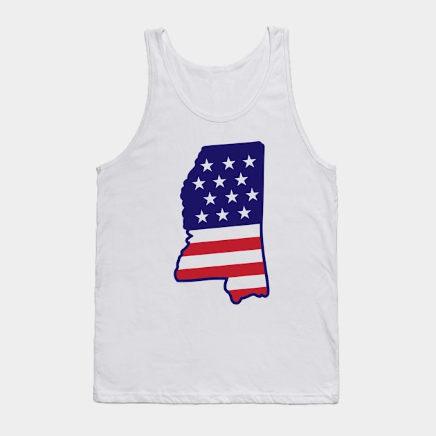 Mississippi State USA Map Tank Top by MARCHY